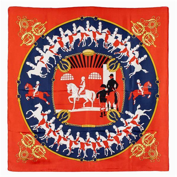 Hermes Manége collection vintage scarf
