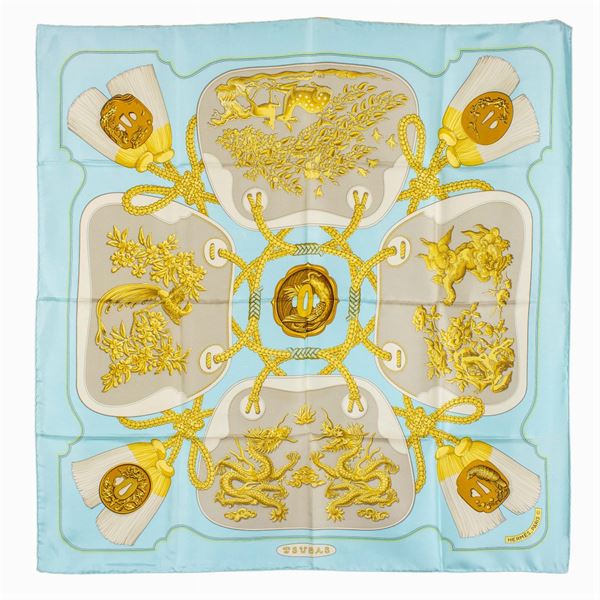Hermes  Tsubas collection vintage scarf
