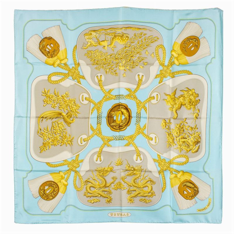 Hermes Foulard Vintage Collezione Tsubas