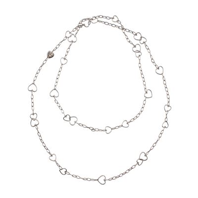 Dodo Pomellato Lunga Collana Cuori in Argento