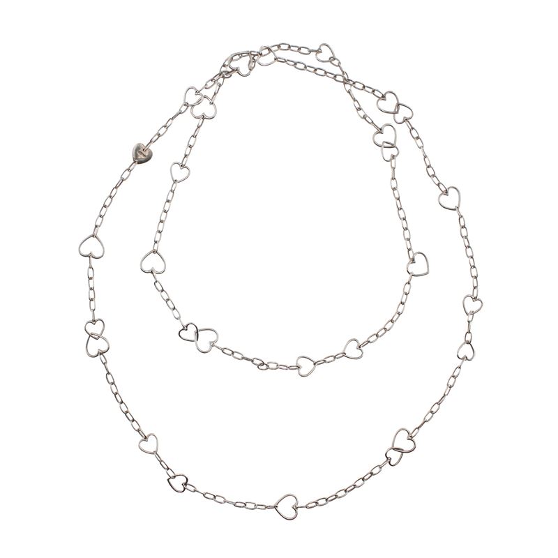 Dodo Pomellato Lunga Collana Cuori in Argento
