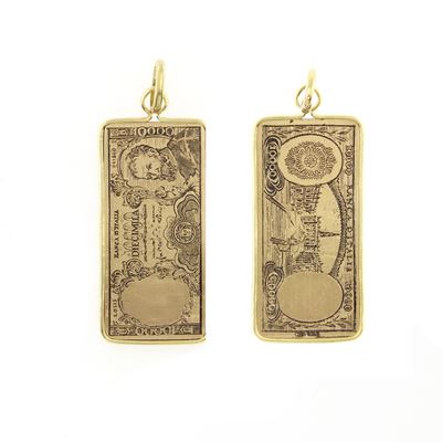 Pendente Diecimila Lire in Oro Giallo 18kt