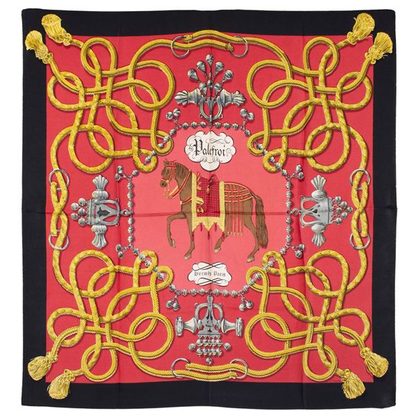 Hermes Palefrois collection vintage scarf  - Auction Fine Jewels Watches | Fashion Vintage - Colasanti Casa d'Aste