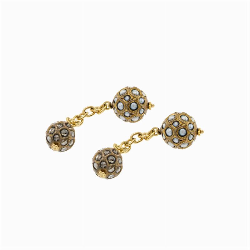 Gemelli Sfere in Oro Giallo 12kt
