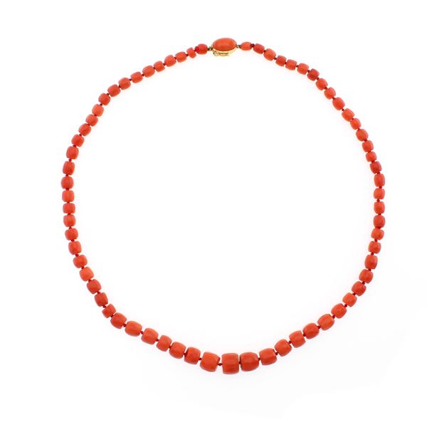 Single strand of coral necklace