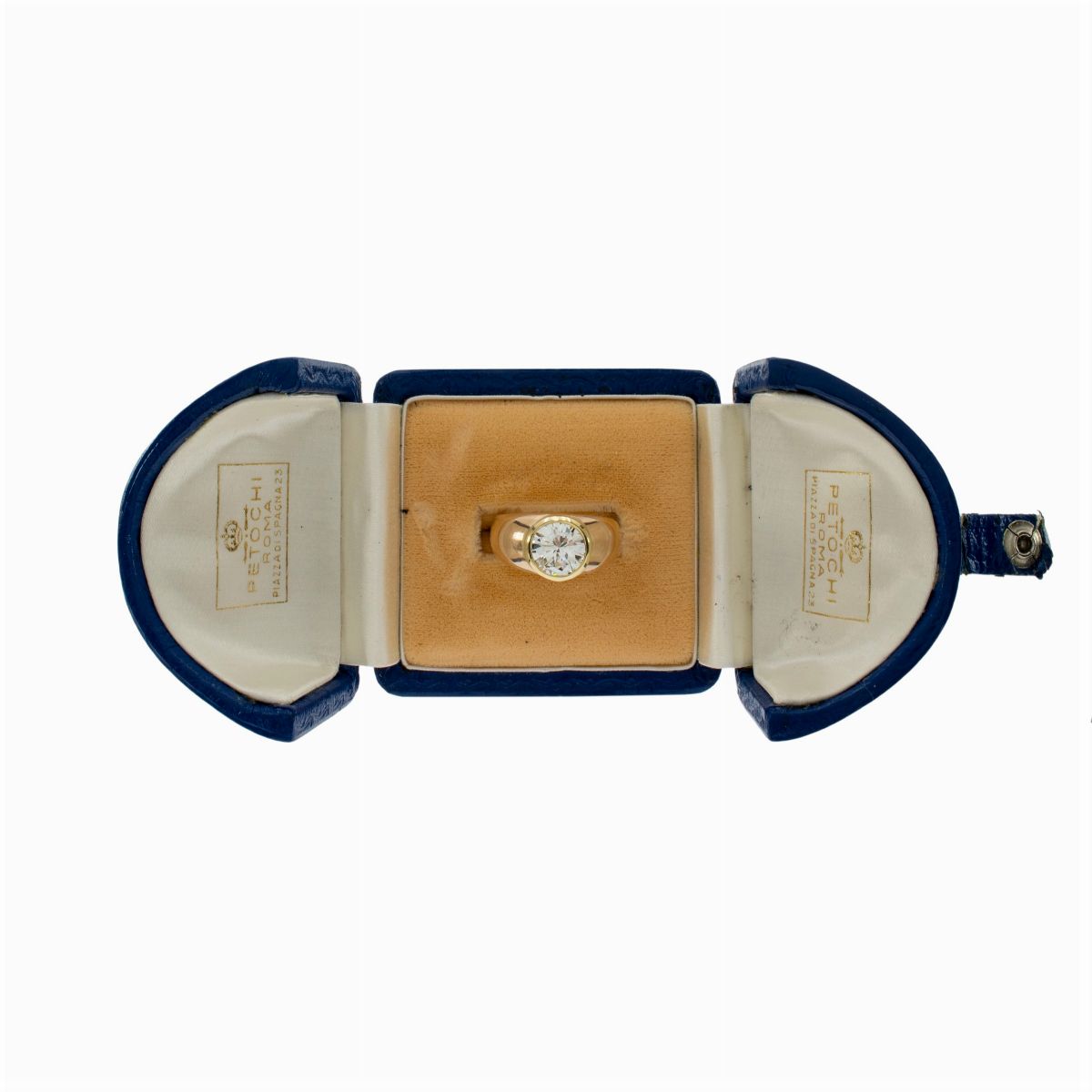 Anello in Oro Rosa 18kt con Diamante Ct 1,93