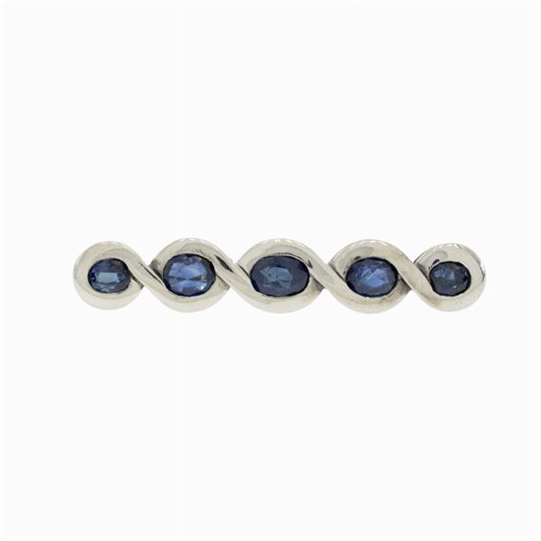 18kt two-color gold brooch