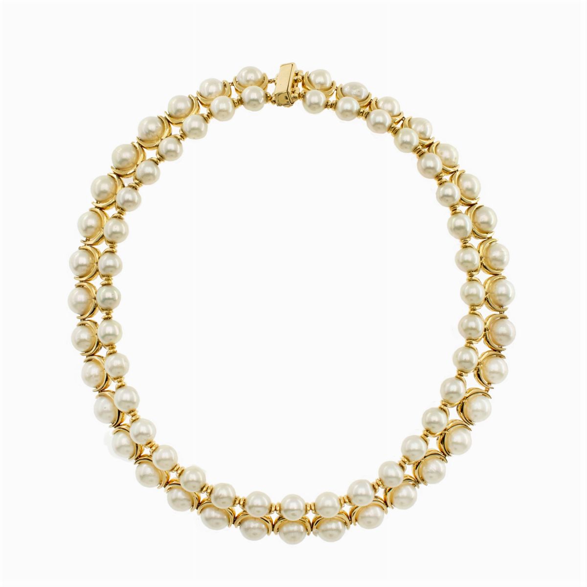 Parure in Oro Giallo 18kt e Perle Coltivate