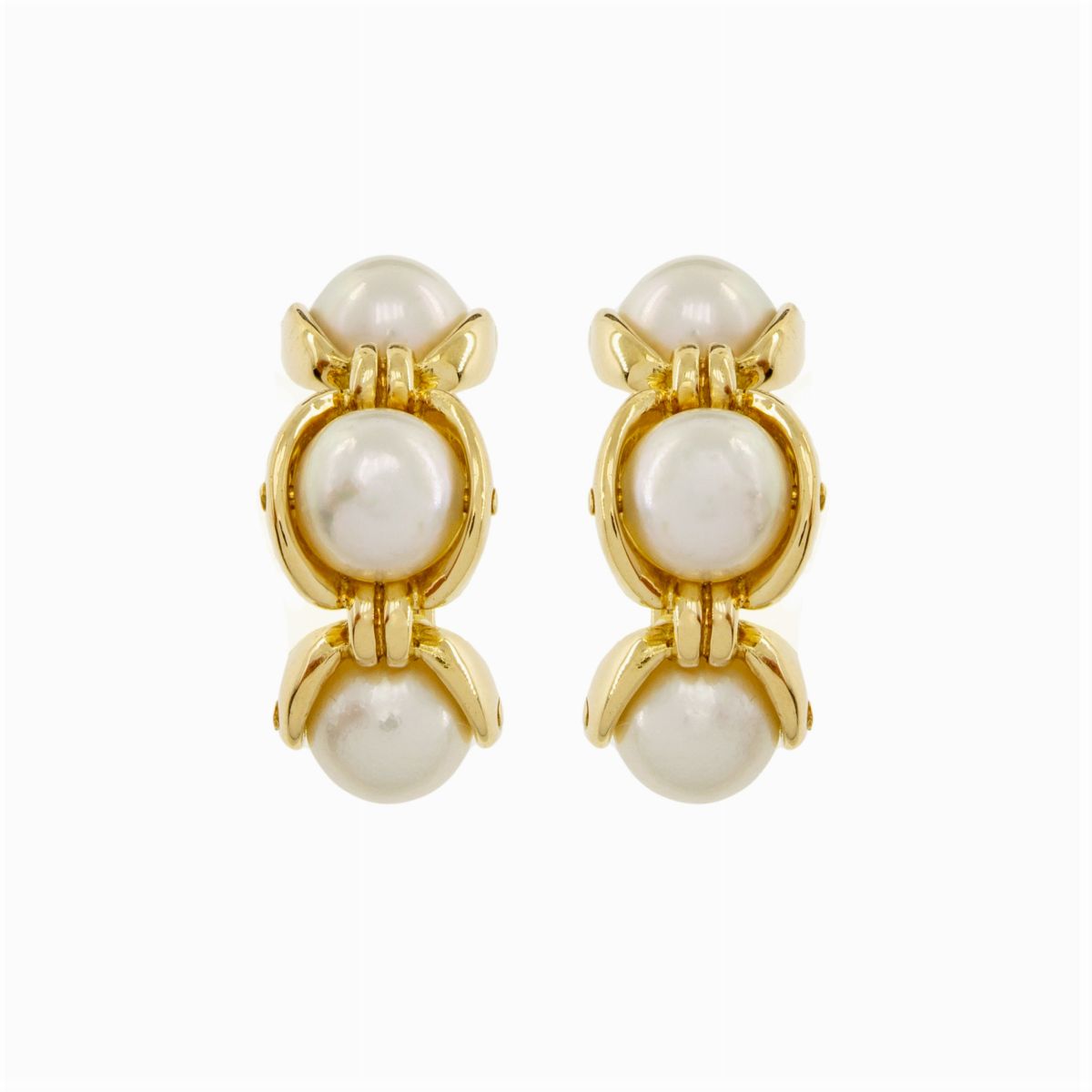 Parure in Oro Giallo 18kt e Perle Coltivate
