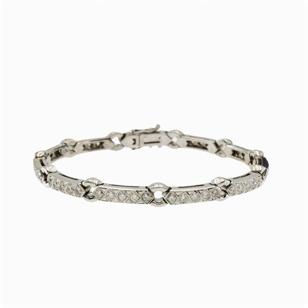 18kt white gold and diamonds bracelet