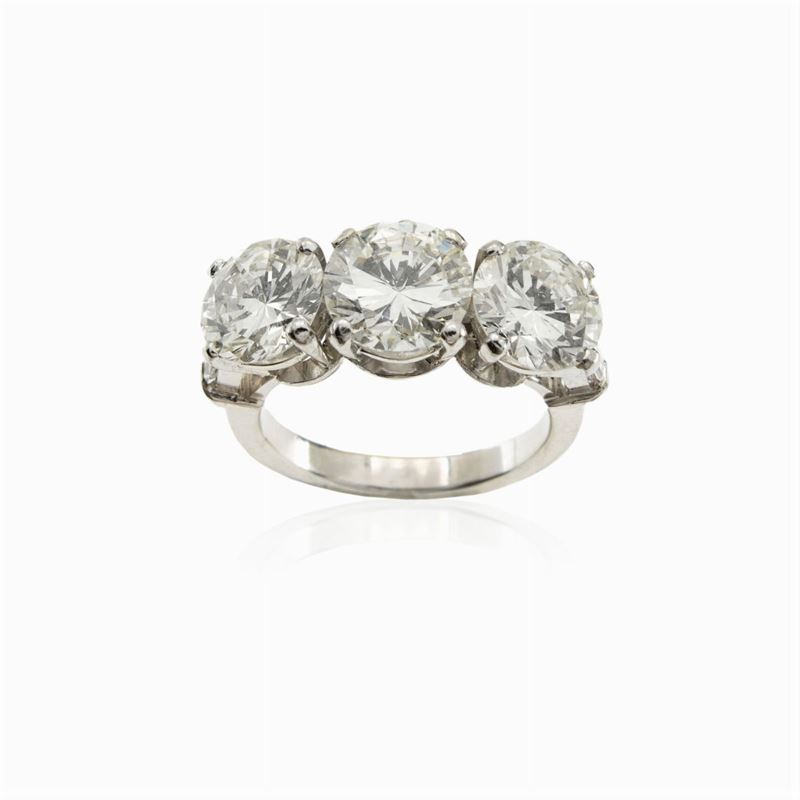 Anello Trilogy in Oro Bianco 18kt