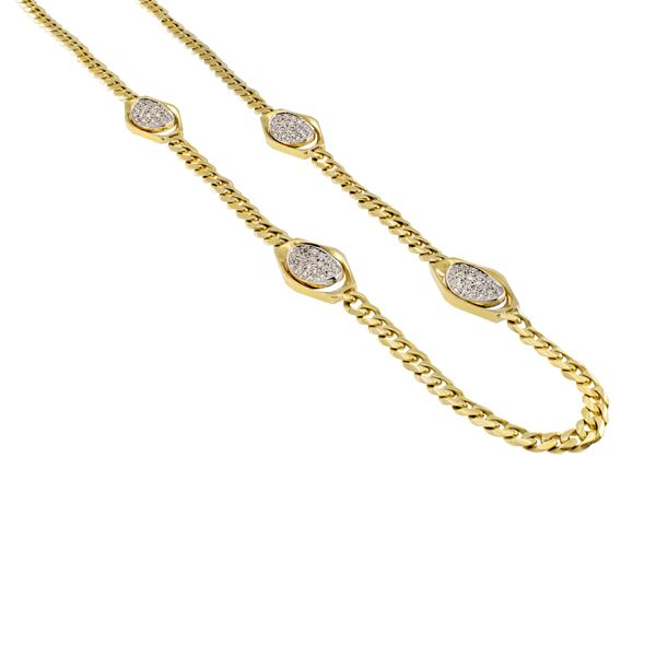 Bulgari long groumette link necklace