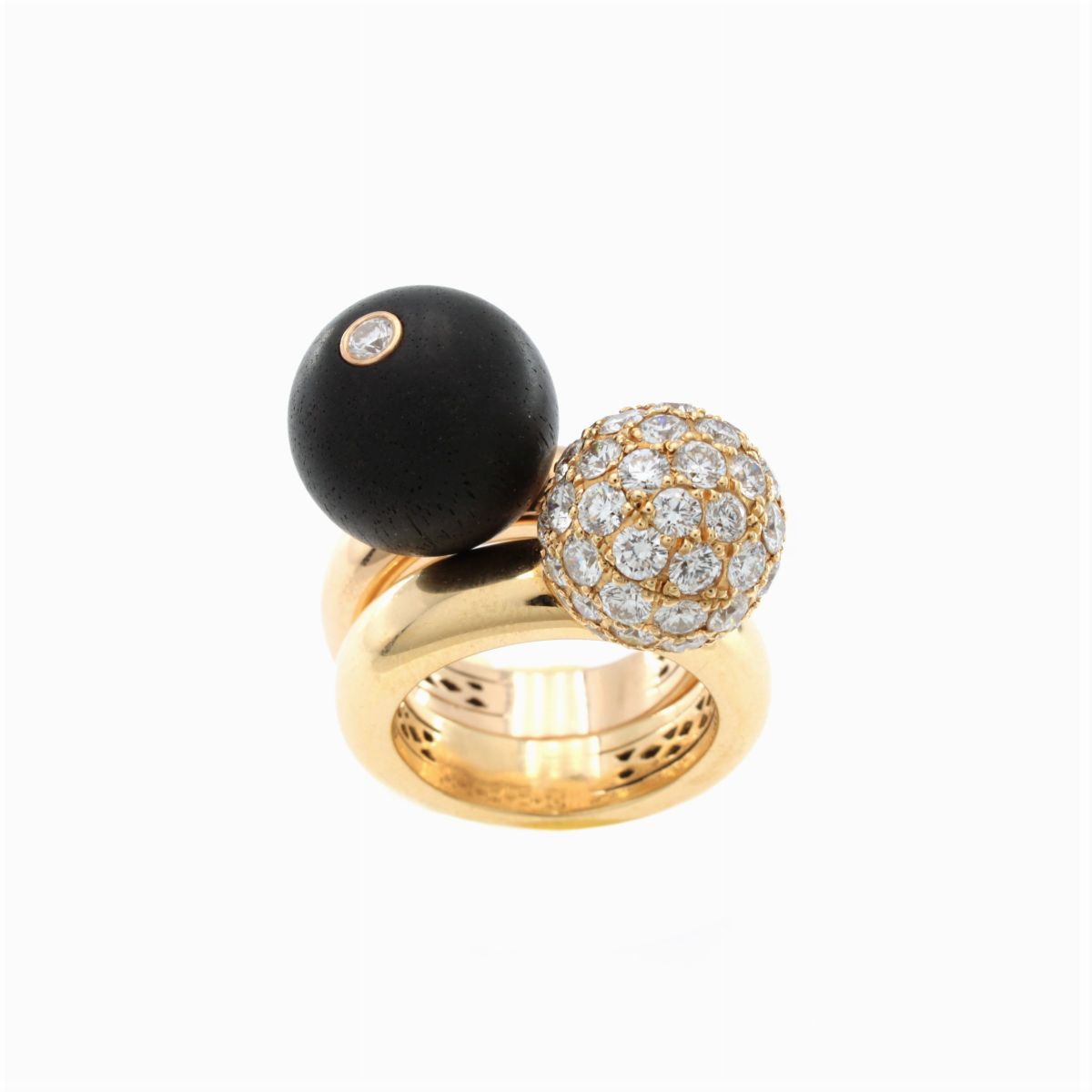 Coppia di Anelli in Oro Giallo e Rosa 18kt
