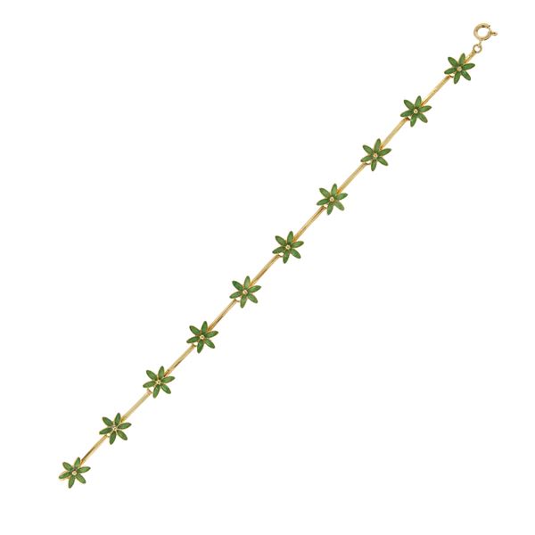18kt yellow gold Flower bracelet