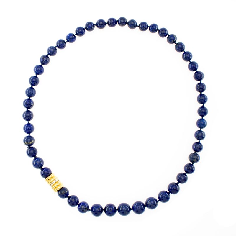 Collana Ad un Filo di Lapislazzulo