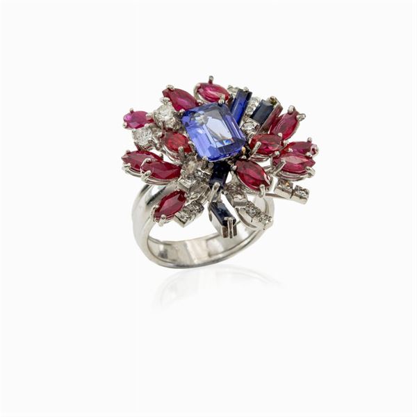 18kt white gold tanzanite ring