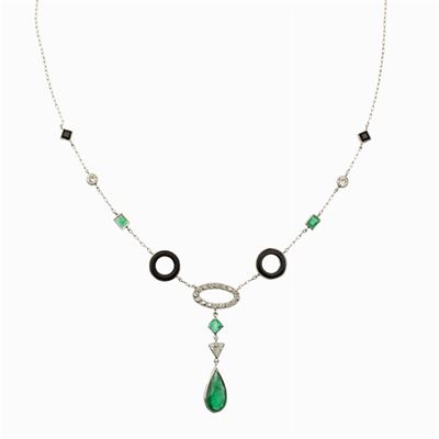 Collana Decò in Oro Bianco 18kt