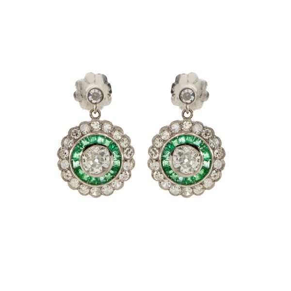 18kt white gold Decò pendant earrings  - Auction Fine Jewels Watches | Fashion Vintage - Colasanti Casa d'Aste