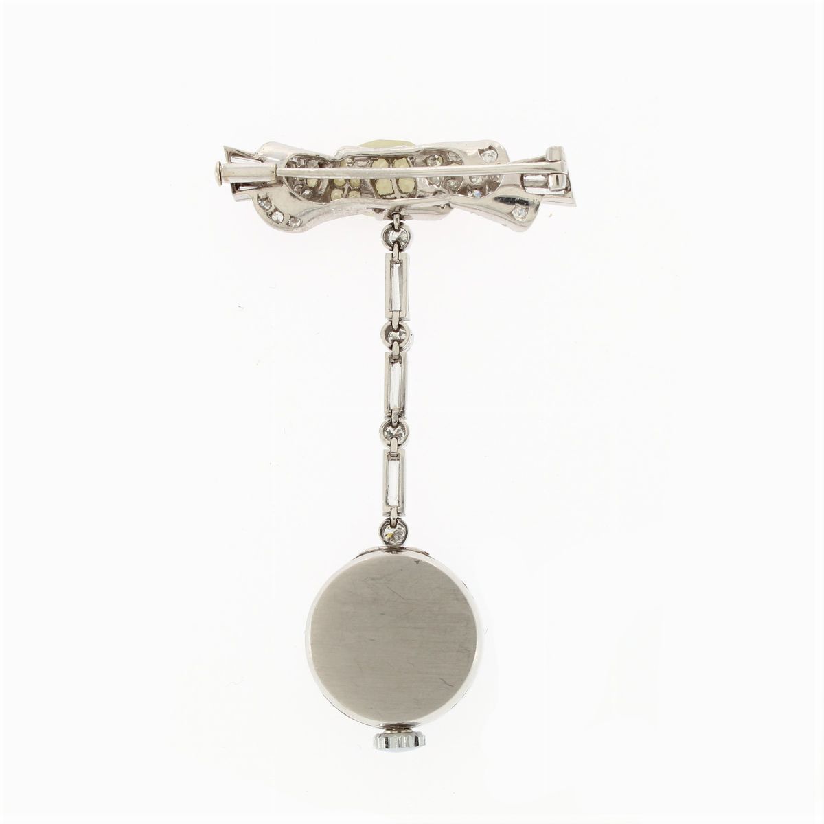 Spilla Pendente Decò con Orologio Universal
