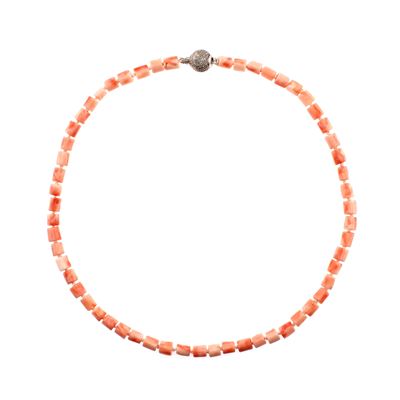 Collana Ad un Filo in Corallo Rosa