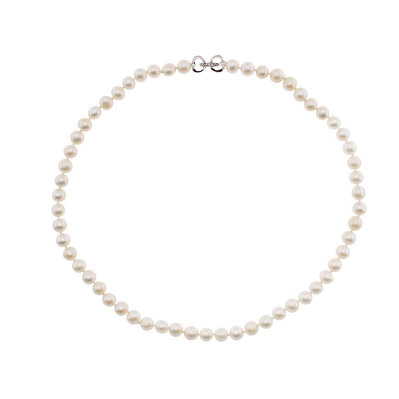 Collana Ad un Filo di Perle Coltivate