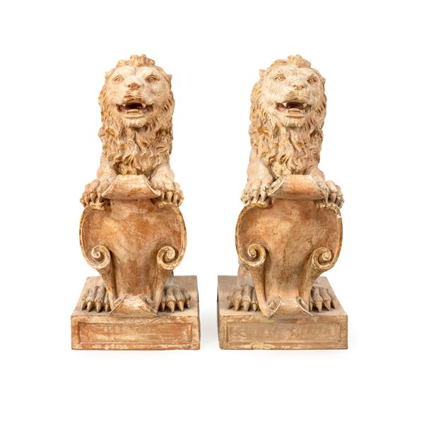 Pair of terracotta sculptures
