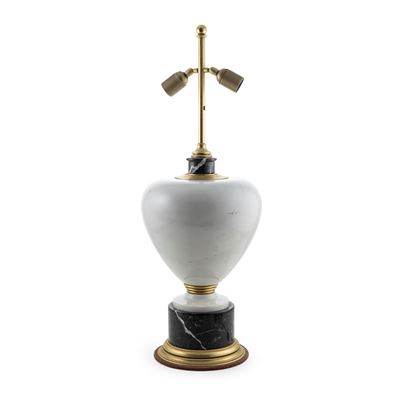 Lampada da Tavolo in Marmo Bianco