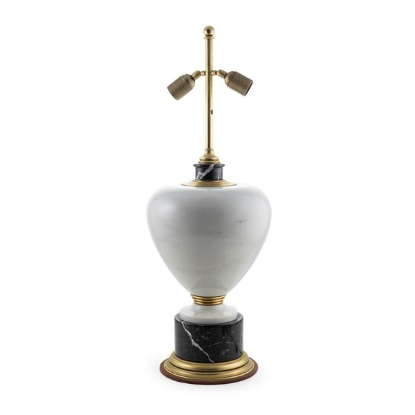 White marble table lamp