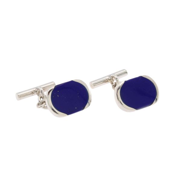 925 silver and lapis lazuli cufflinks