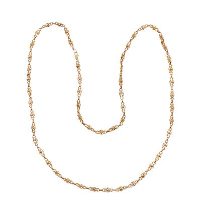 Lunga Collana in Metallo Dorato