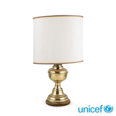 Lampada da Tavolo in Metallo Dorato
