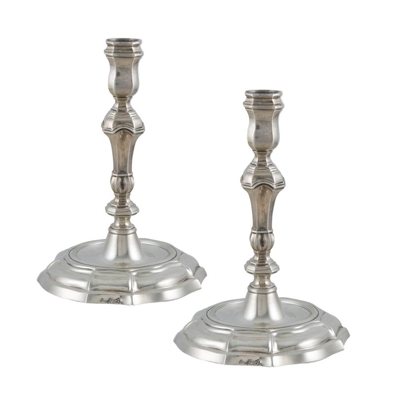 Coppia di Candelieri in Argento
