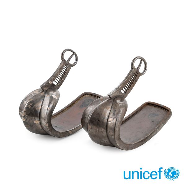 Pair of metal stirrups