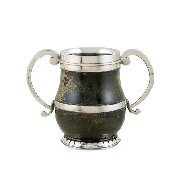 Silver and horn cup