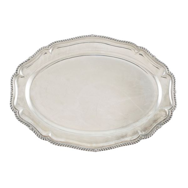 Oval silver tray  (Italy, 20th century)  - Auction Fine Silver and the Art of the Table - Colasanti Casa d'Aste