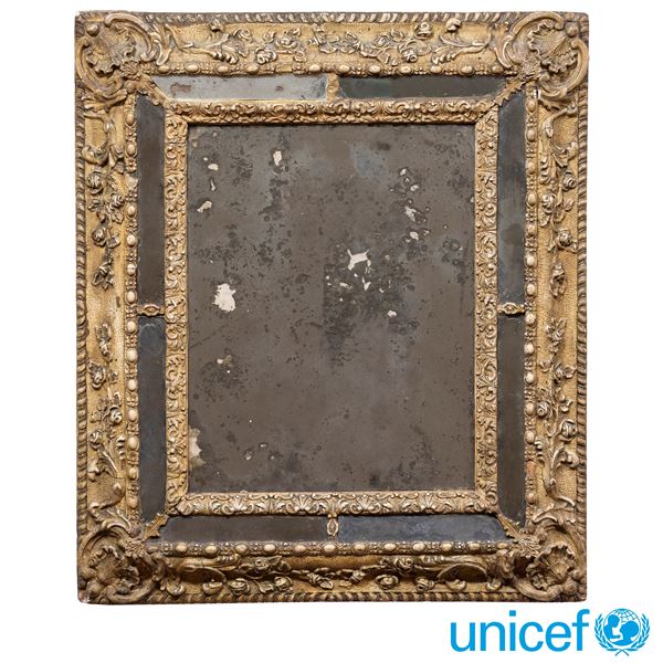 Gilded wood mirror