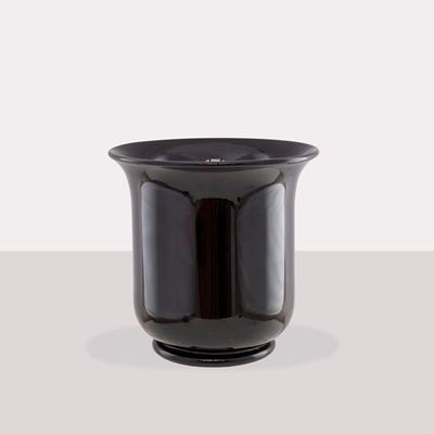 Archimede Seguso, Vaso in vetro opalino nero, Murano, anni '60