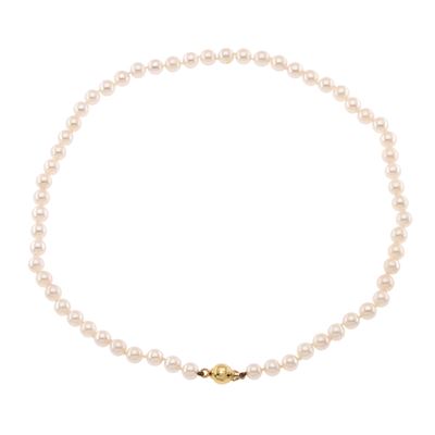 Collana Ad un Filo di Perle Coltivate