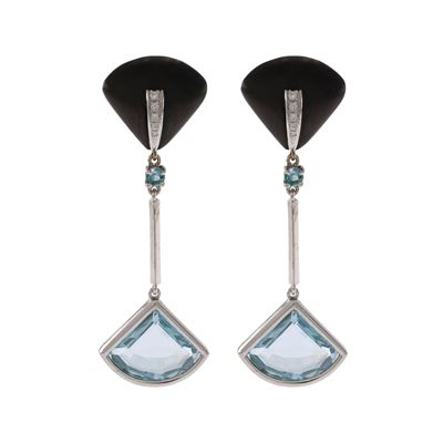 Orecchini Pendenti in Argento con Acquamarine
