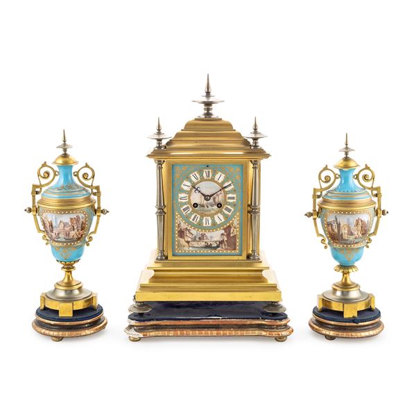 Trittico in porcellana e bronzo  (XX Sec.)  - Asta Arredi Sculture Oggetti D'Arte I Web Only - Colasanti Casa d'Aste