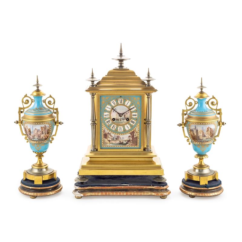 Trittico in Porcellana e Bronzo
