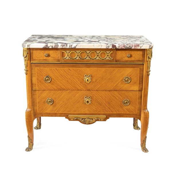 Transition style chest of drawers