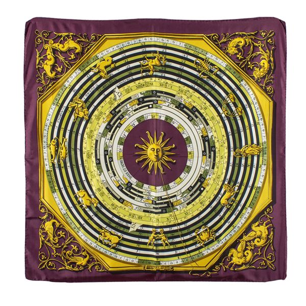 Hermes  foulard vintage collezione Astrologie  - Asta Fashion Vintage  - Colasanti Casa d'Aste