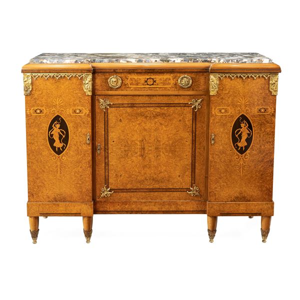 Mobile credenza in radica  (Francia, XIX Sec.)  - Asta Arredi, Sculture, Dipinti Antichi e del XIX Secolo - I - Colasanti Casa d'Aste