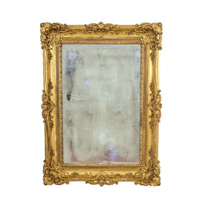 Specchiera Rettangolare in Legno Dorato