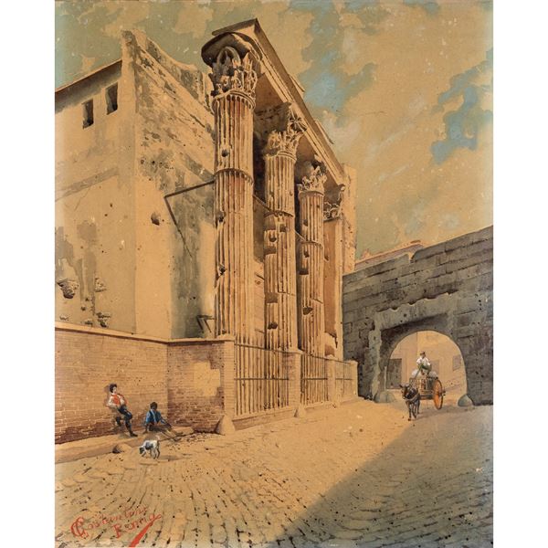Giuseppe Costantini  (Nola 1844 - San Paolo Belsito 1894)  - Asta Arredi, Sculture, Dipinti Antichi e del XIX Secolo - Colasanti Casa d'Aste
