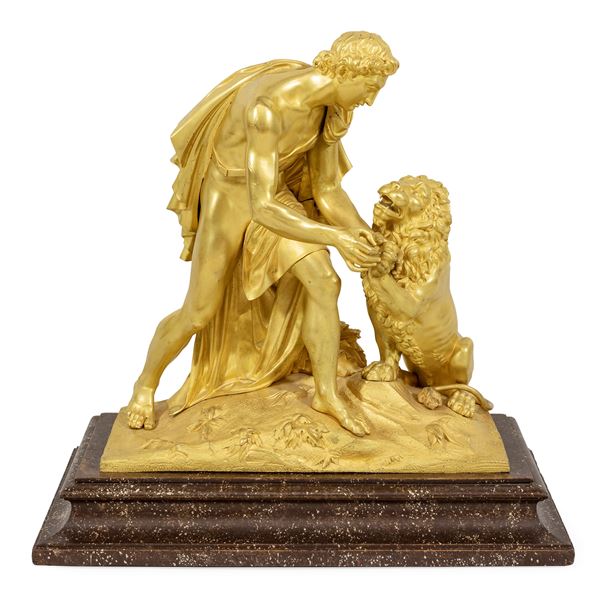 Gilded bronze group