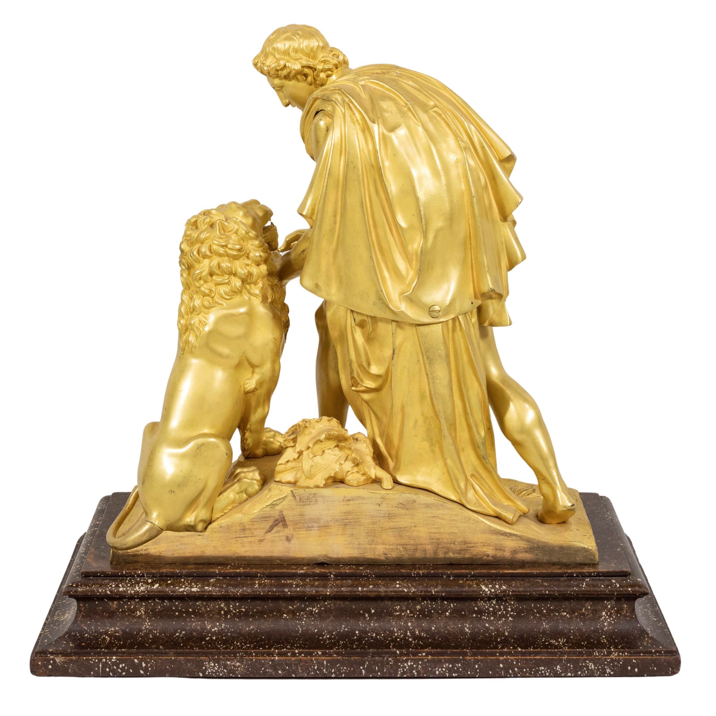 Gruppo in Bronzo Dorato e Cesellato
