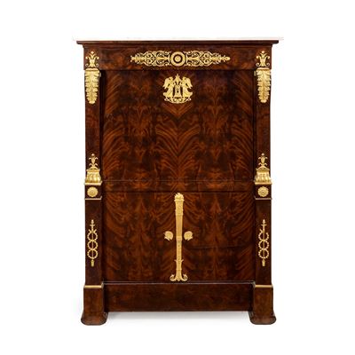 Secretaire Impero in Piuma di Mogano