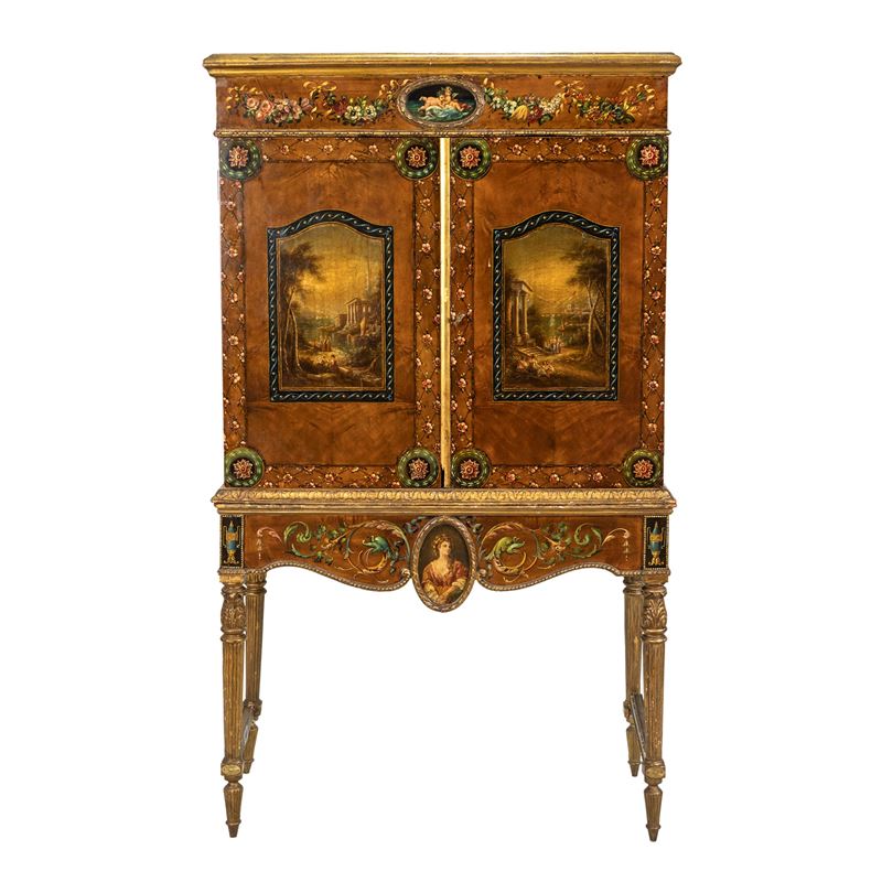 W.p Rackham, Stipo in Legno Dipinto